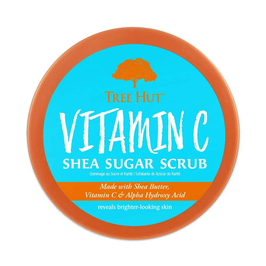 Vitamin C Body Scrub, Exfoliating & Hydrating Sugar Scrub W/ Shea Butter, Vitamin C & Essential Oils, Smooth Skin, Body Exfoliator for All Skin Types, Self Care Gifts for Women, Vegan, 18 Oz