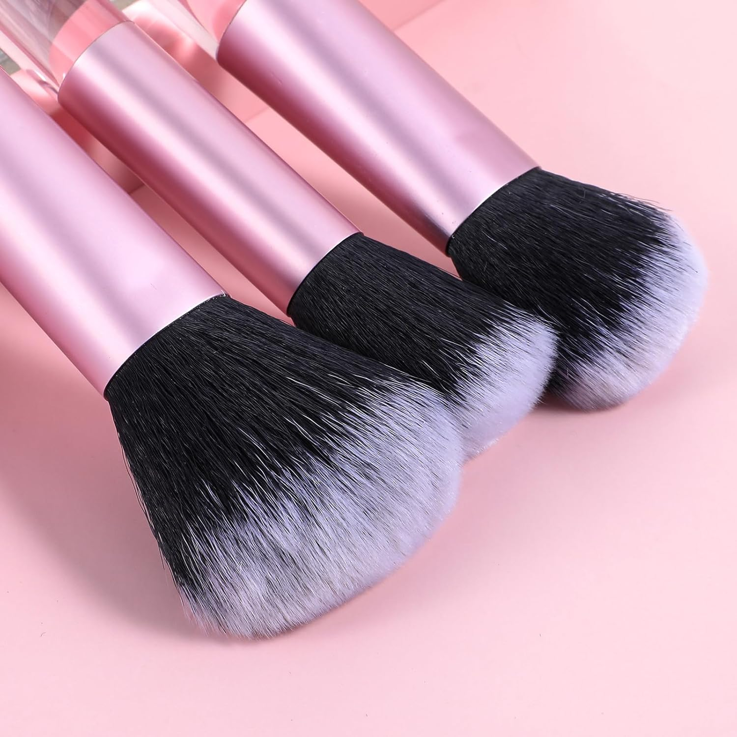 10 Pcs Travel Makeup Brush Set, Mini Portable Cosmetic Brushes with Case for Foundation, Eyeshadow, Highlight, Contour, Blush & Concealer