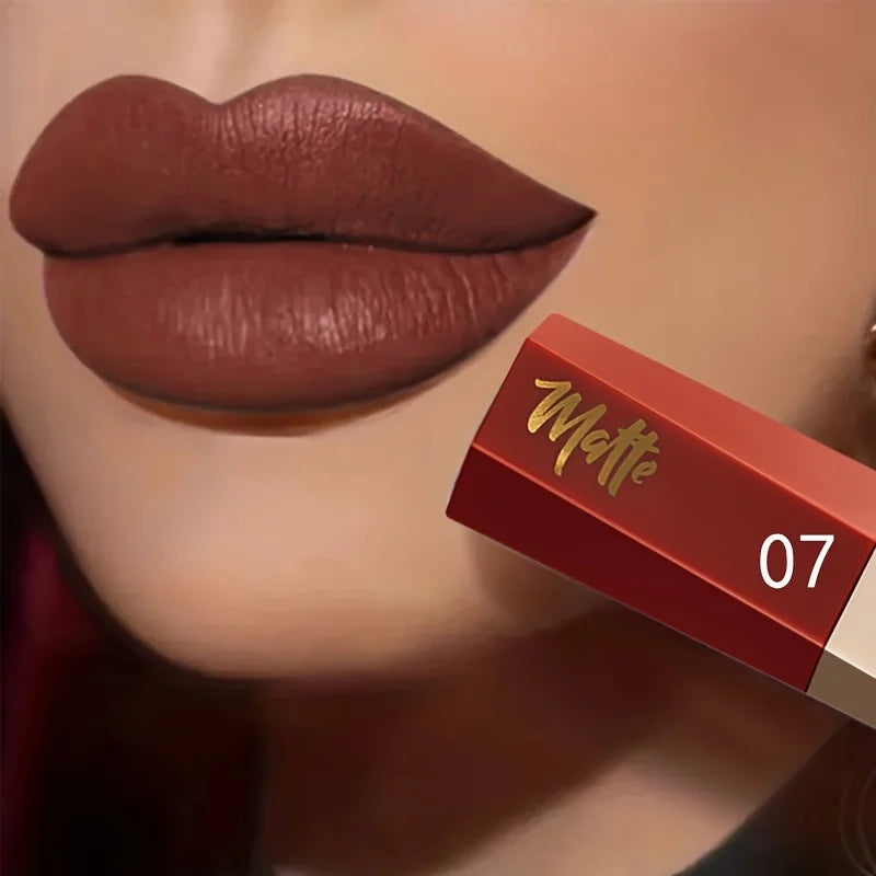 Velvet Matte Liquid Lipstick, Waterproof Long Lasting Lip Makeup, Lightweight Fog Matte Lipstick Gift for Her