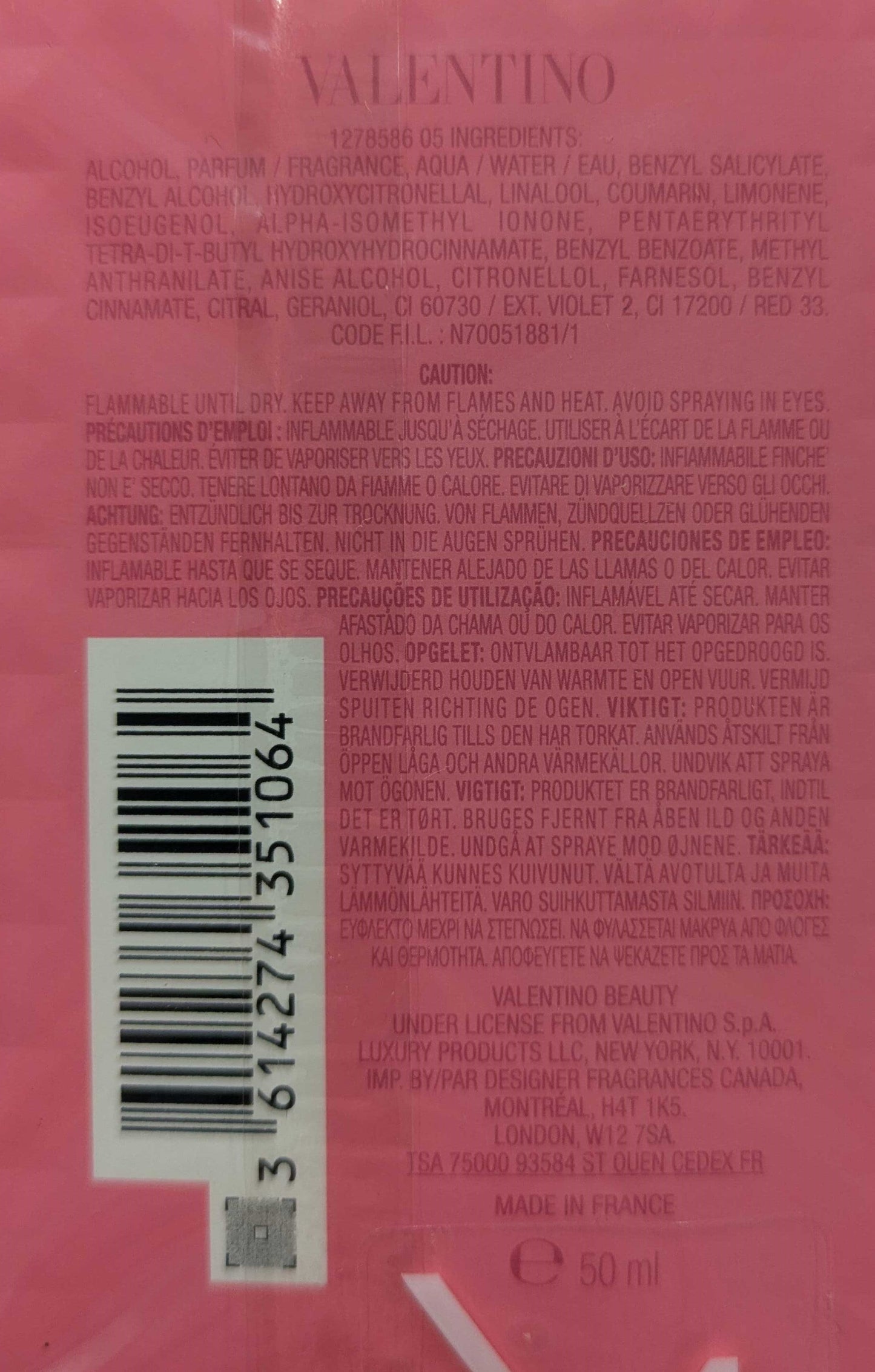 Donna Born in Roma Extradose Parfum Vaporisateur Spray 50 Ml / 1.7 Oz