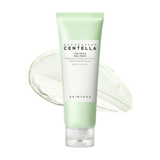 Tea-Trica BHA Foam, Makeup Remover with Centella Asiatica & Tea Tree, Korean Face Cleanser for Oil & Sebum Balance, Cleansing Foam for Clearing Impurities, Korean Skin Care, 4.22 Fl.Oz /125Ml