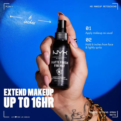 NYX Professional Makeup Long Lasting Makeup Setting Spray - Matte Finish - 2.03 Fl Oz