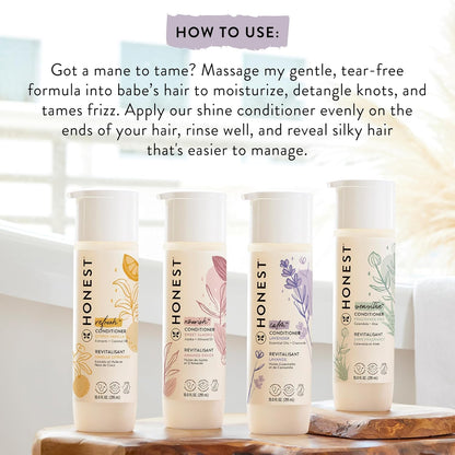 Silicone-Free Conditioner, Gentle Tear-Free, Hypoallergenic, Baby Hair Care with Naturally Derived Ingredients, Citrus Vanilla Refresh, 10 Fl Oz