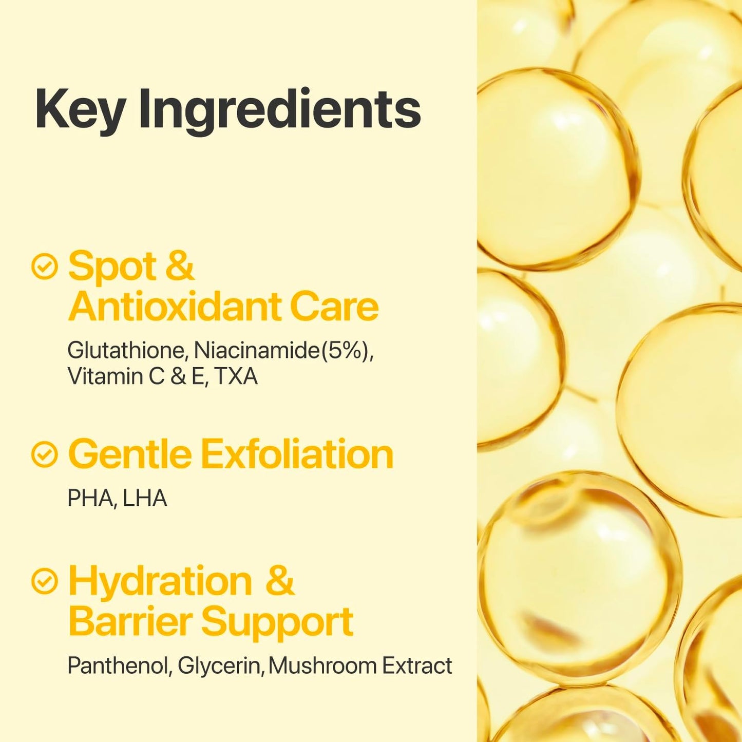 No.5 Vitamin-Niacinamide Concentrated Pad, Daily Double-Sided Facial Pads with Glutathione, PHA & LHA for a Fresh, Radiant-Looking Skin Finish 180 Ml (70 Pads)