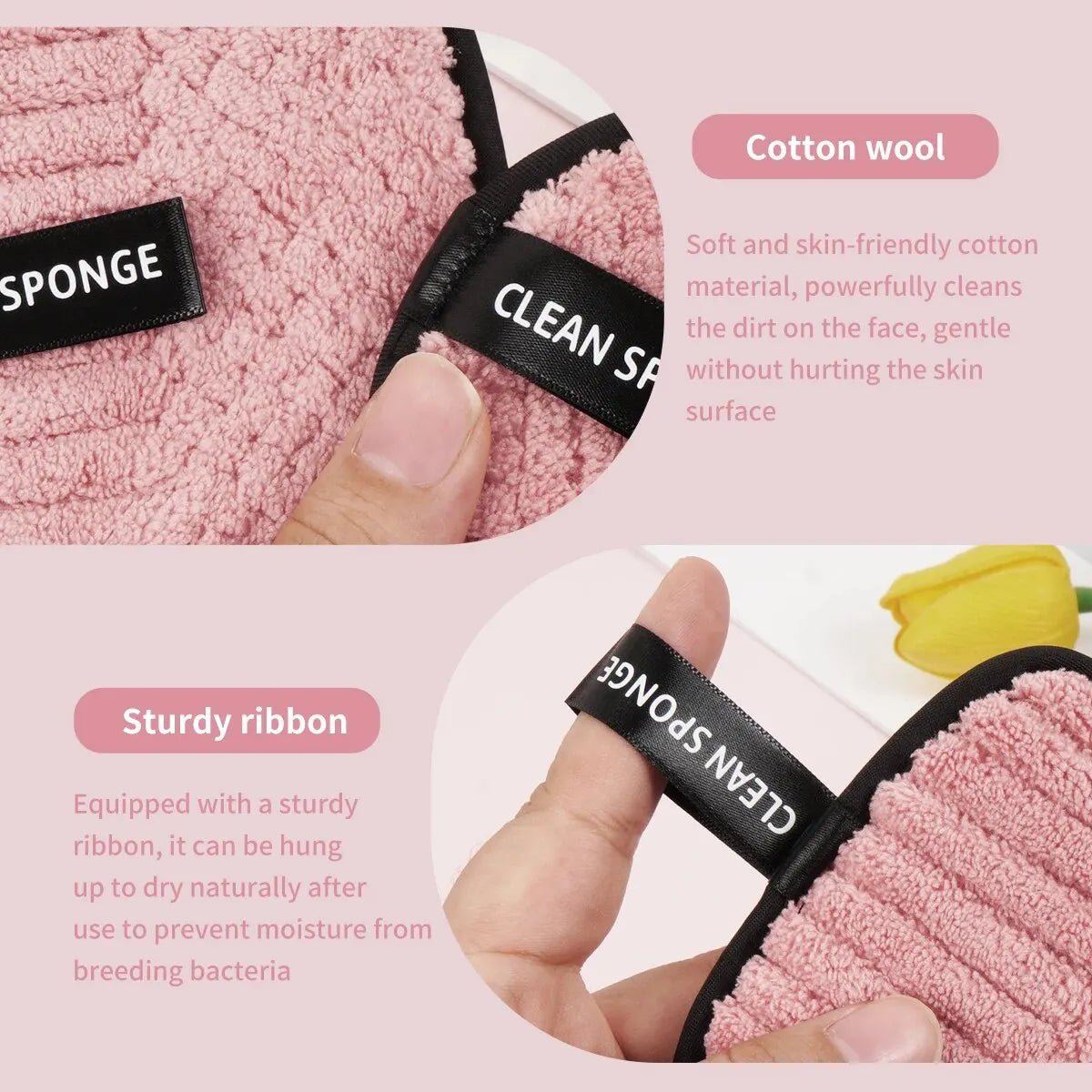 10Pcs Makeup Remover Microfiber Cotton Pad Cosmetics Washable Makeup Towel Cleaning Sponge Skin Care Tool