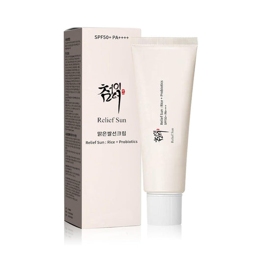 Organic Korean Sunscreen SPF50+, PA++++ Riceand Probiotics | Korean Skin Care Solution for All Skin Typesnourishing Skin Protection and UV Def（1Pcs)