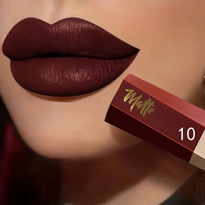 Velvet Matte Liquid Lipstick, Waterproof Long Lasting Lip Makeup, Lightweight Fog Matte Lipstick Gift for Her