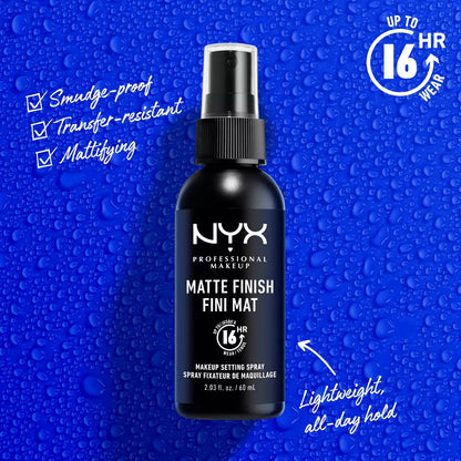 NYX Professional Makeup Long Lasting Makeup Setting Spray - Matte Finish - 2.03 Fl Oz
