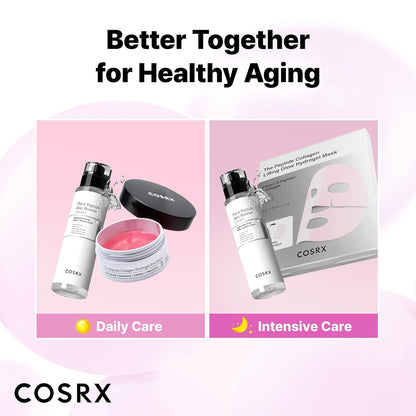 Pink Peptides Collagen Lifting Glow Hydrogel Face Masks Skincare 3 EA, Collagen Face Mask, Travel Essentials, Overnight Face Mask, Korean Skincare
