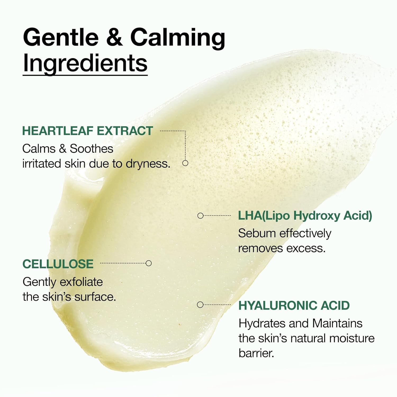 Heartleaf LHA Moisture Peeling Gel, Gentle Exfoliation, Hydrating Facial Peel, Pore Care, Dead Skin Removal, Natural Cellulose, Soothing & Hydrating, Korean Skincare, 4.05 Fl Oz