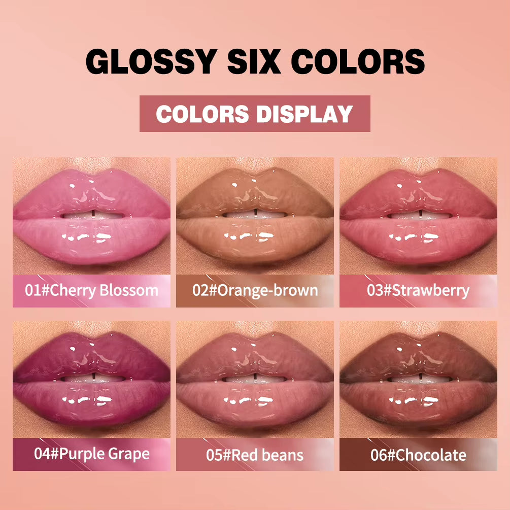 Crystal Lip Balm Moisturizing Lip Gloss Oil Jelly Lipgloss Long Lasting Liquid Lipstick Hydrating Tinted Lip Serum Makeup