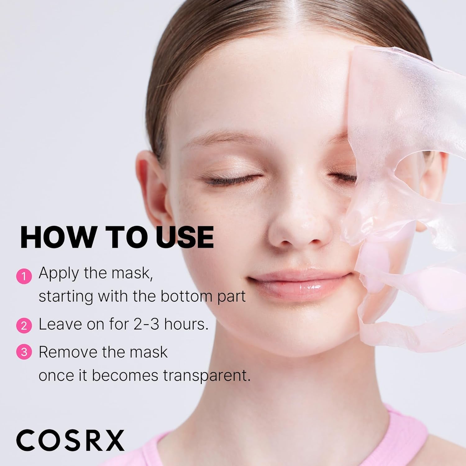 Pink Peptides Collagen Lifting Glow Hydrogel Face Masks Skincare 3 EA, Collagen Face Mask, Travel Essentials, Overnight Face Mask, Korean Skincare