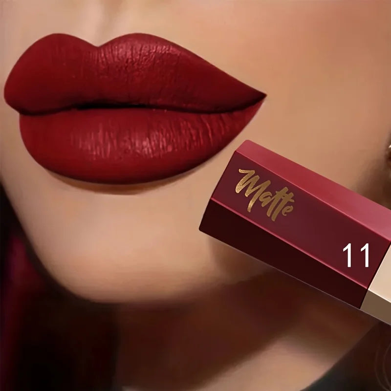 Velvet Matte Liquid Lipstick, Waterproof Long Lasting Lip Makeup, Lightweight Fog Matte Lipstick Gift for Her