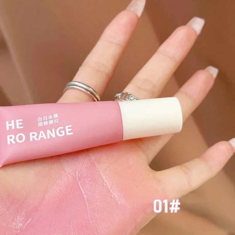 Cheek Blush Pigment Tube Moisturizing Rouge Blush Professional Cosmetic for Face Blusher Lasting Liquid Blush Brightening Makeup