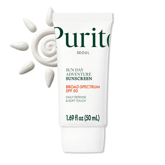 Korean Sunscreen SPF 50 | Lightest Texture, No White Cast, Broad Spectrum UVA/UVB | Oil-Free, Vegan, for All Skin Types | Daily Lightweight Sun Protection | Korean Skincare, 50Ml 1.69 Fl.Oz
