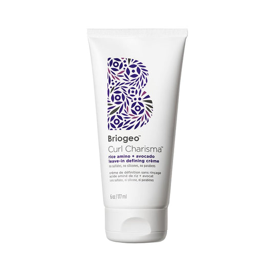 Briogeo Curl Charisma Rice Amino + Avocado Leave-In Defining Crème | Frizz Control Hair Styling Moisturizer | Leave in Cream for Wavy, Curly, & Coily Hair | Vegan & Cruelty-Free