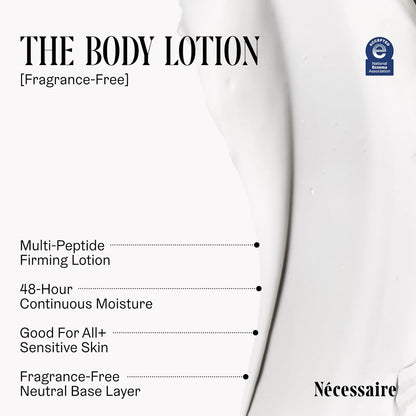 the Body Lotion Fragrance-Free - Multi-Peptide Moisturizer - Firming Body Lotion for Women + Men. 2.5% Niacinamide. Non-Comedogenic + Hypoallergenic for Sensitive Skin– 200 Ml/6.8 Fl Oz