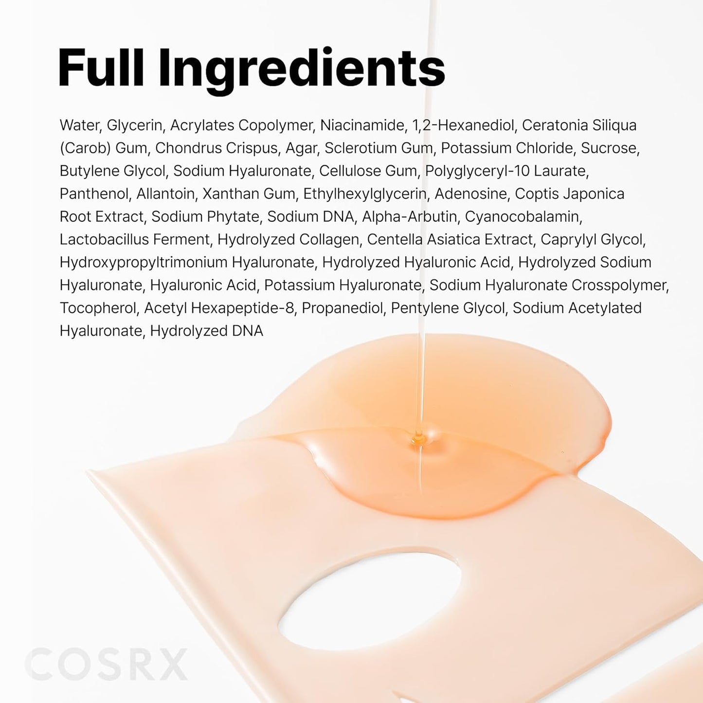 5 PDRN Hyaluronic Acid Vital Hydrating Hydrogel Mask, Overnight Hydrogel Face Mask for Glass Glow Skin & Firming with Salmon DNA, Centella PDRN, Travel Essential, Korean Skin Care (34G X 3Ea)