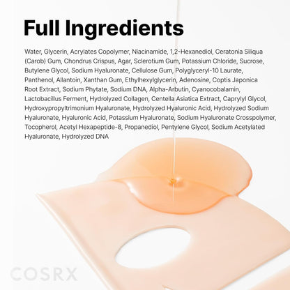5 PDRN Hyaluronic Acid Vital Hydrating Hydrogel Mask, Overnight Hydrogel Face Mask for Glass Glow Skin & Firming with Salmon DNA, Centella PDRN, Travel Essential, Korean Skin Care (34G X 3Ea)