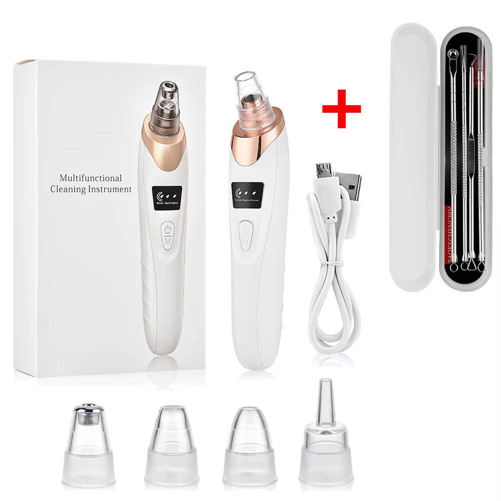 Blackhead Remover Vacuum Pore Adsorber Face Cleaner Electric Pimple Acne Black Head Removal Rechargeable Face Cleaning Tool