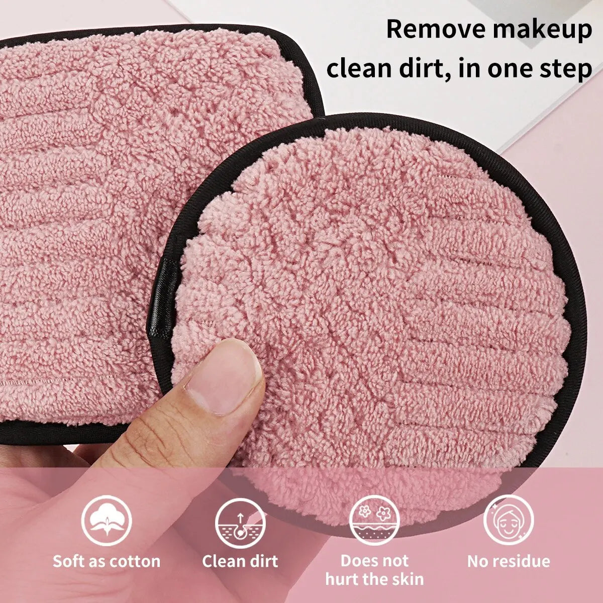 10Pcs Makeup Remover Microfiber Cotton Pad Cosmetics Washable Makeup Towel Cleaning Sponge Skin Care Tool