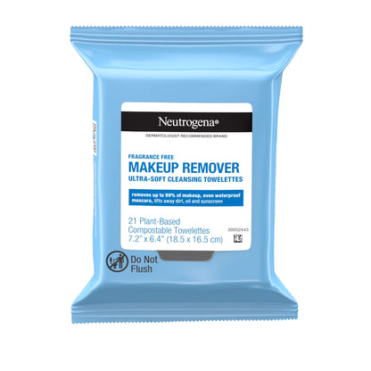 Fragrance-Free Cleansing Makeup Remover Face Wipes, 21 Ct