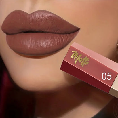 Velvet Matte Liquid Lipstick, Waterproof Long Lasting Lip Makeup, Lightweight Fog Matte Lipstick Gift for Her