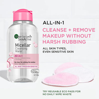 Winter Hydrating Micellar Water | All-In-1 Cleanser to Remove Makeup & Smooth Skin | No Rinse, for All Skin Types