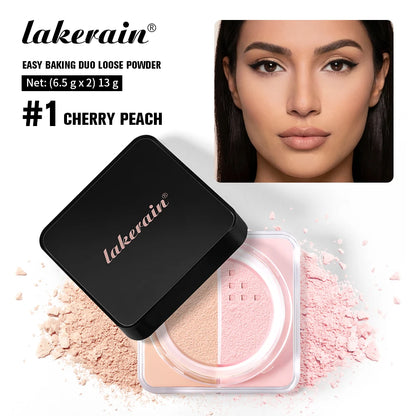 Loose Baking Setting Powder Long Lasting Oil Control Natural Face Matte Waterproof Brightening Loose Powder Makeup Cosmetics