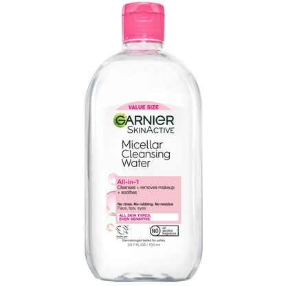 Skinactive Micellar Cleansing Water All in 1 Makeup Remover, Face Cleanser, 23.7 Fl Oz