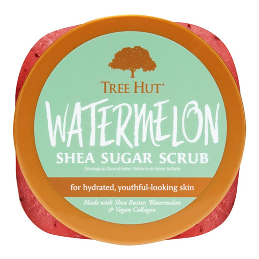 Watermelon Body Scrub, Exfoliating & Hydrating Sugar Scrub with Shea Butter & Essential Oils, Smooth Skin, Body Exfoliator for All Skin Types, Self Care Gifts for Women, Vegan, 18 Oz