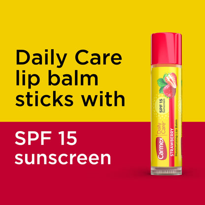 Daily Care Moisturizing Lip Balm Stick, SPF 15, Strawberry Flavor, 1 Count