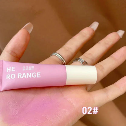 Cheek Blush Pigment Tube Moisturizing Rouge Blush Professional Cosmetic for Face Blusher Lasting Liquid Blush Brightening Makeup