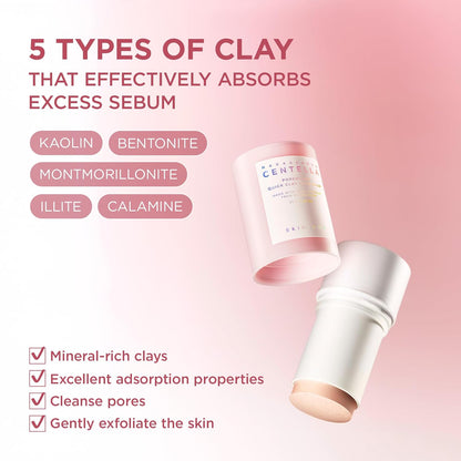 Poremizing Quick Clay Stick Mask, Face Mask Skincare for Pore Minimizing, Facial Clay Mask with Centella, Pore Minimizer for Sebum Control, Pink Mud Mask, Korean Skin Care, 0.95 Oz / 27G