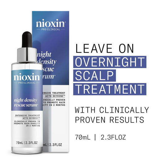 Night Density Rescue Serum | Overnight Hair Thickening Serum | Protects against Hair Breakage | Intensive Treatment with Oxydine | 2.4 Fl Oz.