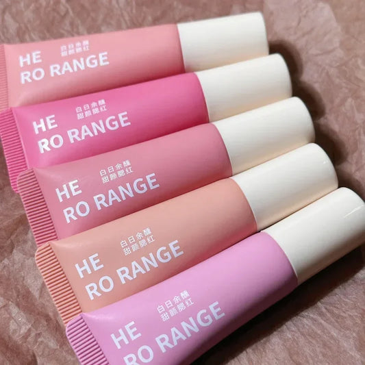 Cheek Blush Pigment Tube Moisturizing Rouge Blush Professional Cosmetic for Face Blusher Lasting Liquid Blush Brightening Makeup