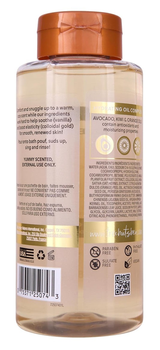 Vanilla Body Wash, Hydrating & Moisturizing Shower Gel with Shea Butter & Essential Oils, Soft Smooth Glowing Skin, Gentle Cleanser for All Skin Types, Self Care Gifts for Women, 18 Fl Oz
