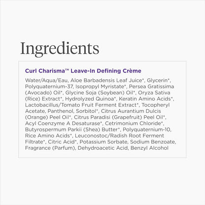 Briogeo Curl Charisma Rice Amino + Avocado Leave-In Defining Crème | Frizz Control Hair Styling Moisturizer | Leave in Cream for Wavy, Curly, & Coily Hair | Vegan & Cruelty-Free