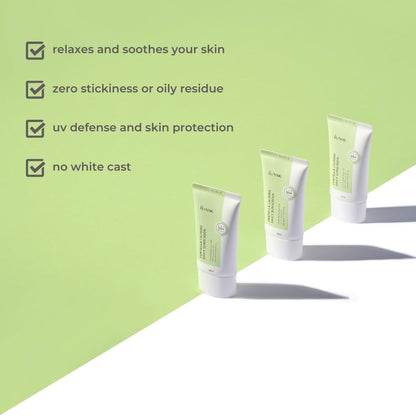Centella Calming Moisture Daily Sunscreen SPF 50+ PA++++ Matte & No White Cast Centella Asiatica Dry Oily Sensitive Vegan Korean Skincare - Pack of 2