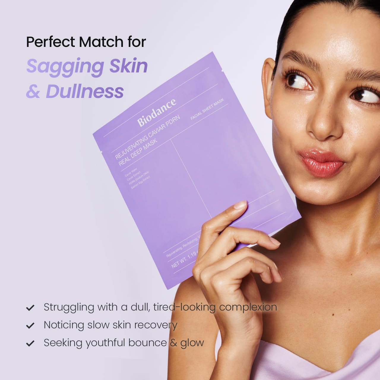 Rejuvenating Caviar PDRN Real Deep Mask, Overnight Hydrogel Face Mask, Skin Firming, Radiance, Enhancing Skin Recovery, Korean Skin Care, Mothers Day Gifts | 1.19Oz(34G) X 4Ea