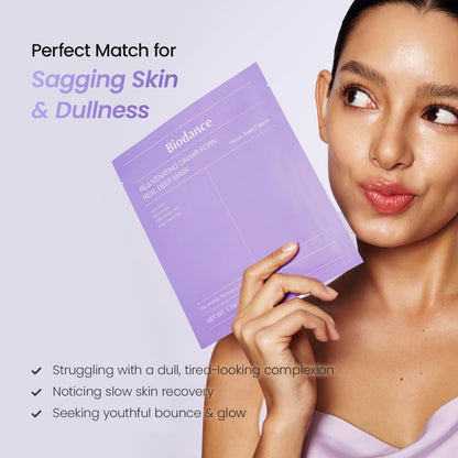 Rejuvenating Caviar PDRN Real Deep Mask, Overnight Hydrogel Face Mask, Skin Firming, Radiance, Enhancing Skin Recovery, Korean Skin Care, Mothers Day Gifts | 1.19Oz(34G) X 4Ea