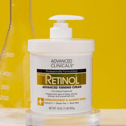 Retinol Body Lotion & Face Moisturizer | Visible anti Aging Skin Care Retinol Body Cream for Women & Men Targets Look of Fine Lines, Wrinkles, & Crepe Looking Dry Skin, 16 Ounce