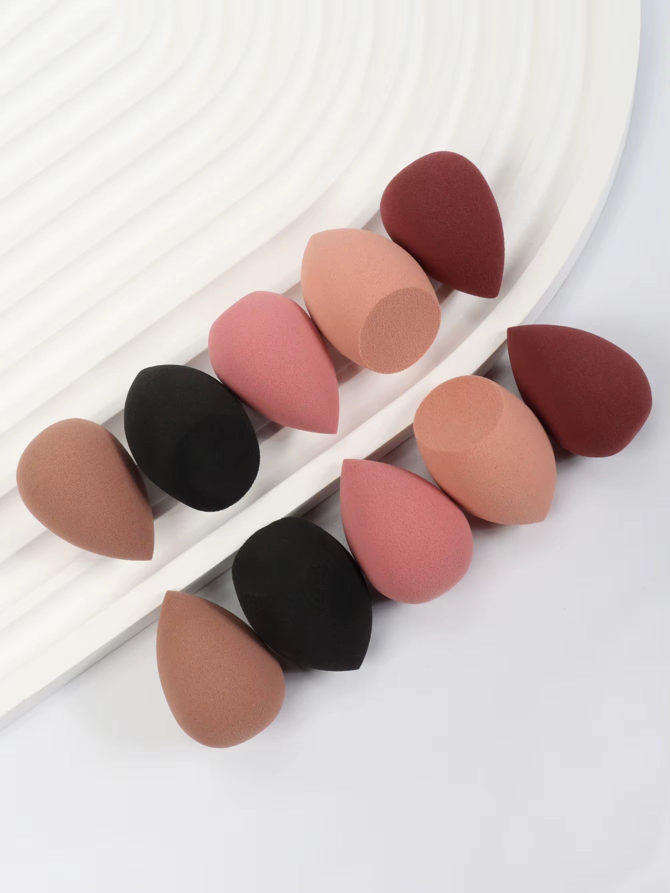 10 件 Mini Makeup Sponge Powder Puff Beauty Sponge for Makeup Concealer Liquid Foundation Face Cosmetic Puff Make up Sponge