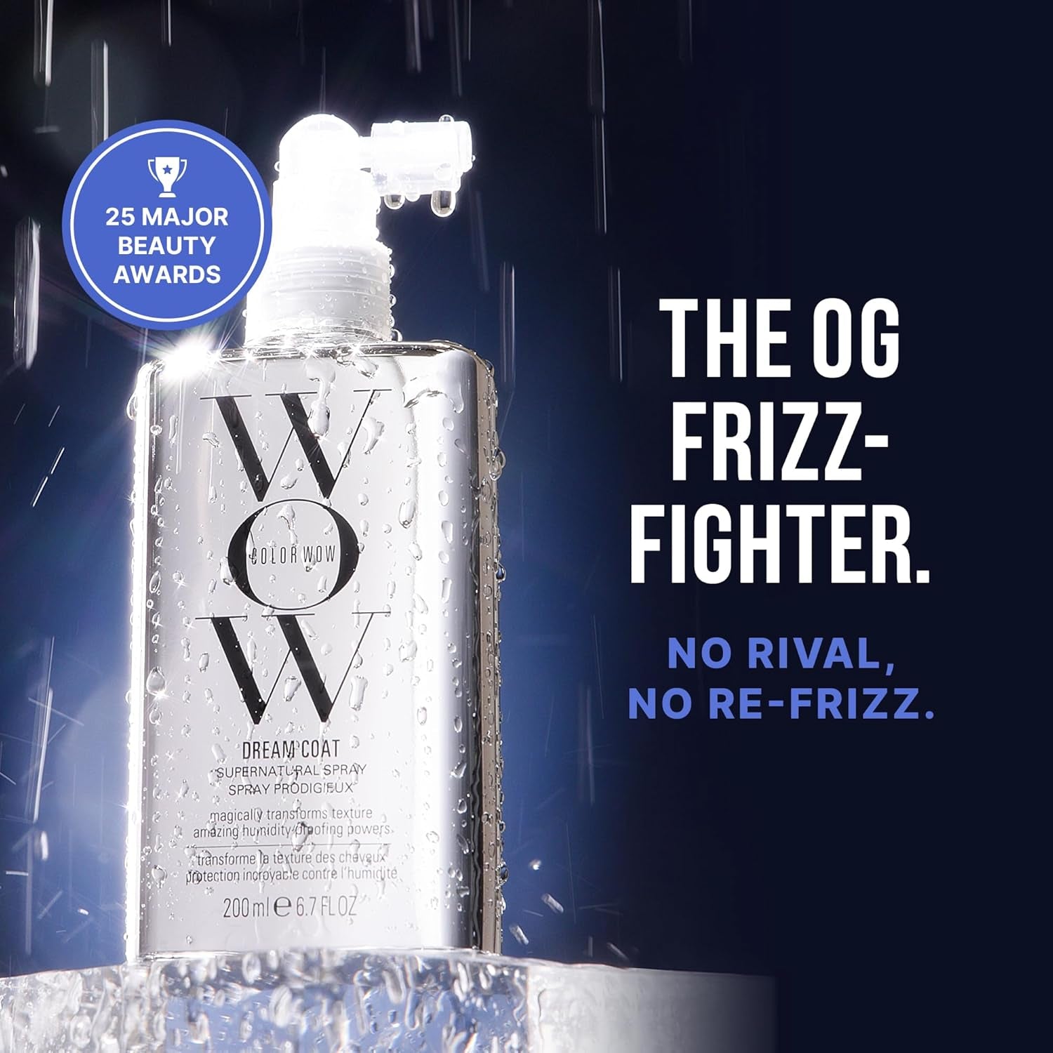 COLOR WOW Dream Coat Anti-Humidity Treatment Spray – Anti-Frizz Hair Smoothing Spray with Built-In Heat Protectant, Award-Winning Leave in Treatment for Glassy Smooth, Shiny Styles up to 3-4 Washes