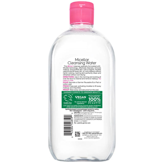 Skinactive Micellar Cleansing Water All in 1 Makeup Remover, Face Cleanser, 23.7 Fl Oz