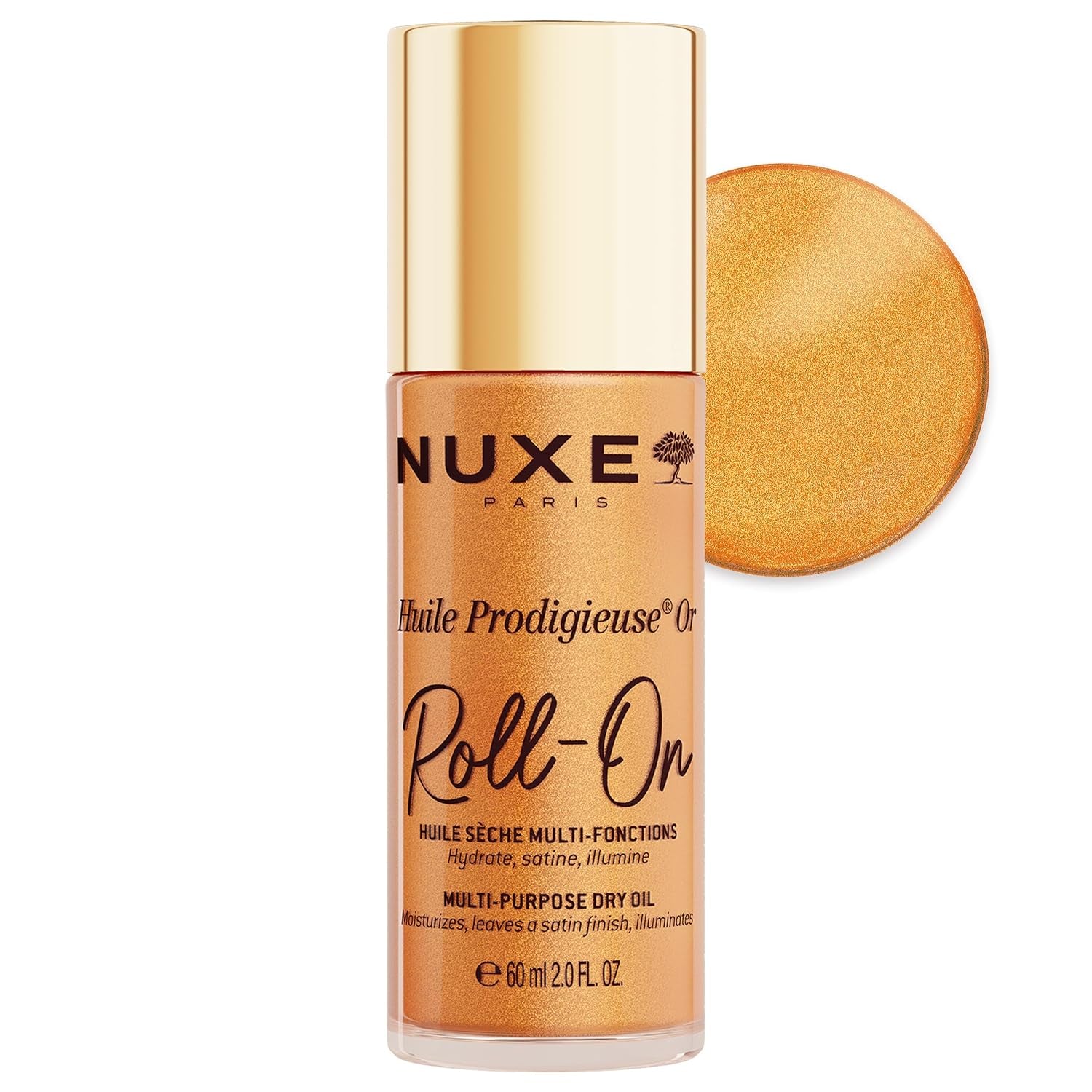 Huile Prodigieuse Shimmer Multi-Purpose Dry Oil - Luxurious Radiant Glow and Hydration for Face, Body & Hair