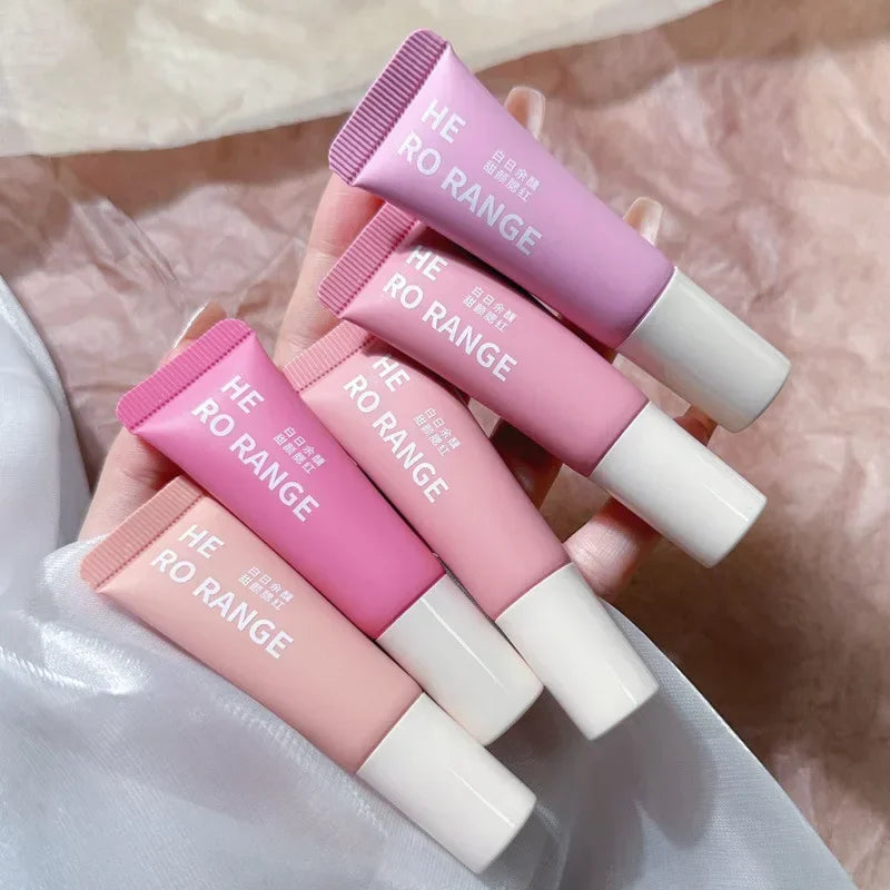 Cheek Blush Pigment Tube Moisturizing Rouge Blush Professional Cosmetic for Face Blusher Lasting Liquid Blush Brightening Makeup