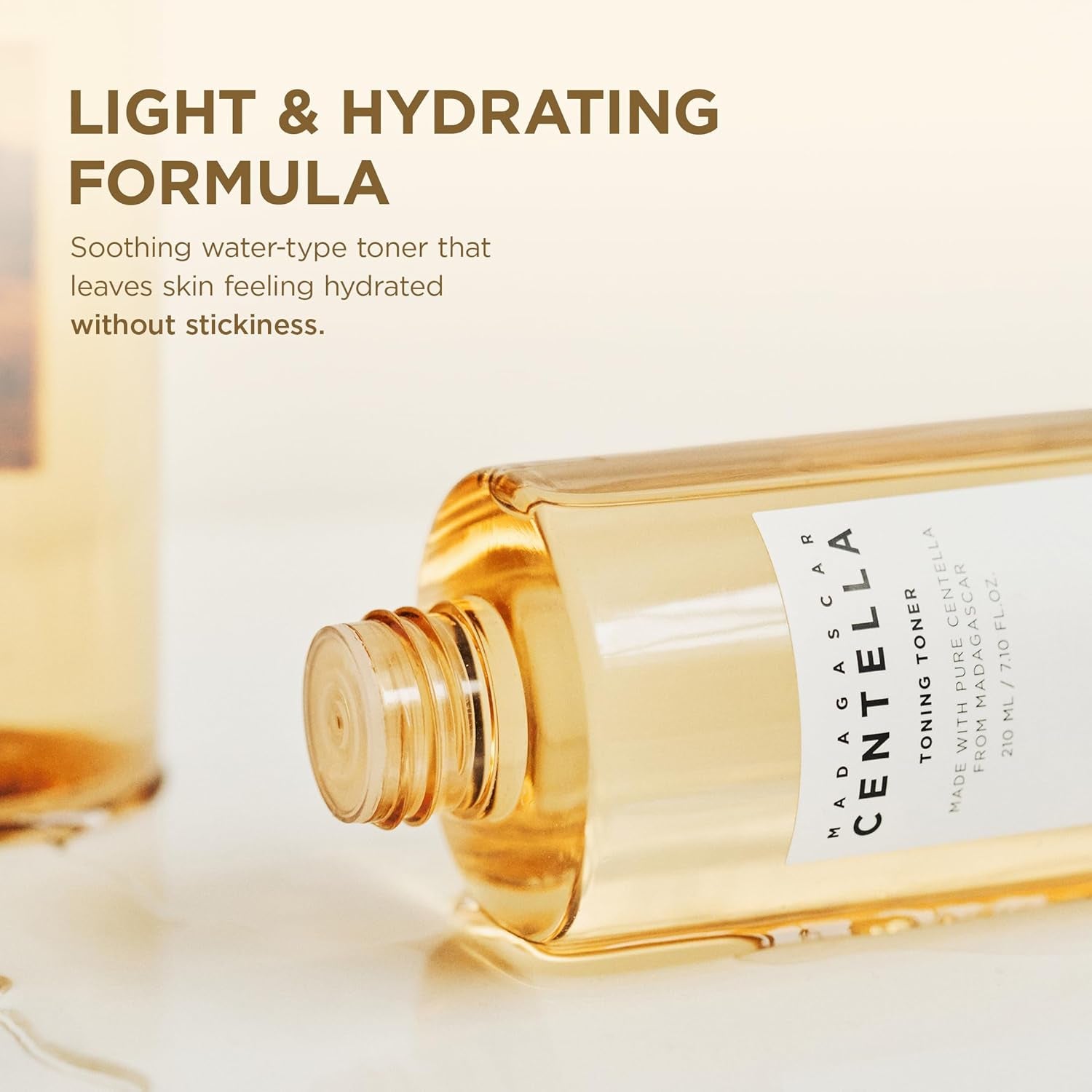 Centella Toning Toner 7.10 Fl.Oz, 210Ml, Korean Face Toner with Madagascar Centella Asiatica & Hyaluronic Acid for Hydrating, Soothing and Moisturizing, PHA Exfoliator, Korean Skin Care