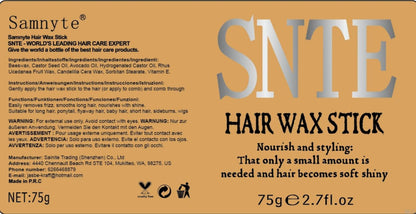 Hair Wax Stick, Gel Tamer for Flyaways, Nourishing Slick Stick Pomade for Women & Kids, Slick Back & Styling Cream, Hair Styling Accessories for Teen Girls Gifts, 2.7 Fl Oz | Nourishing