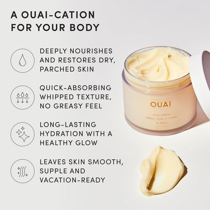 Body Cream, St. Barts - Hydrating Whipped Body Cream with Cupuaçu Butter, Coconut Oil and Squalane - Softens Skin and Delivers Healthy-Looking Glow - Sulfate-Free Skin Care (7.5 Oz)